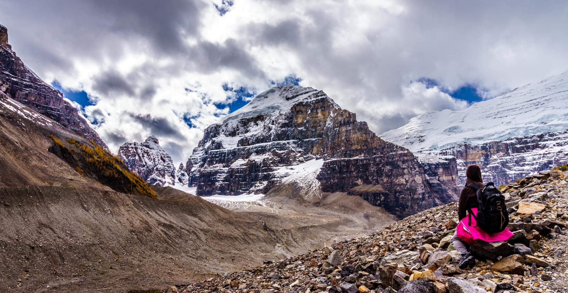 Hiker in the Canadian Rockies
