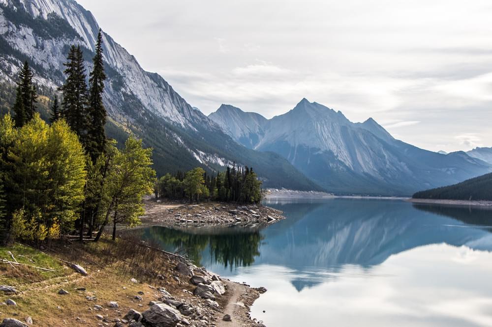 Alpine lake in the Canadian Rockies