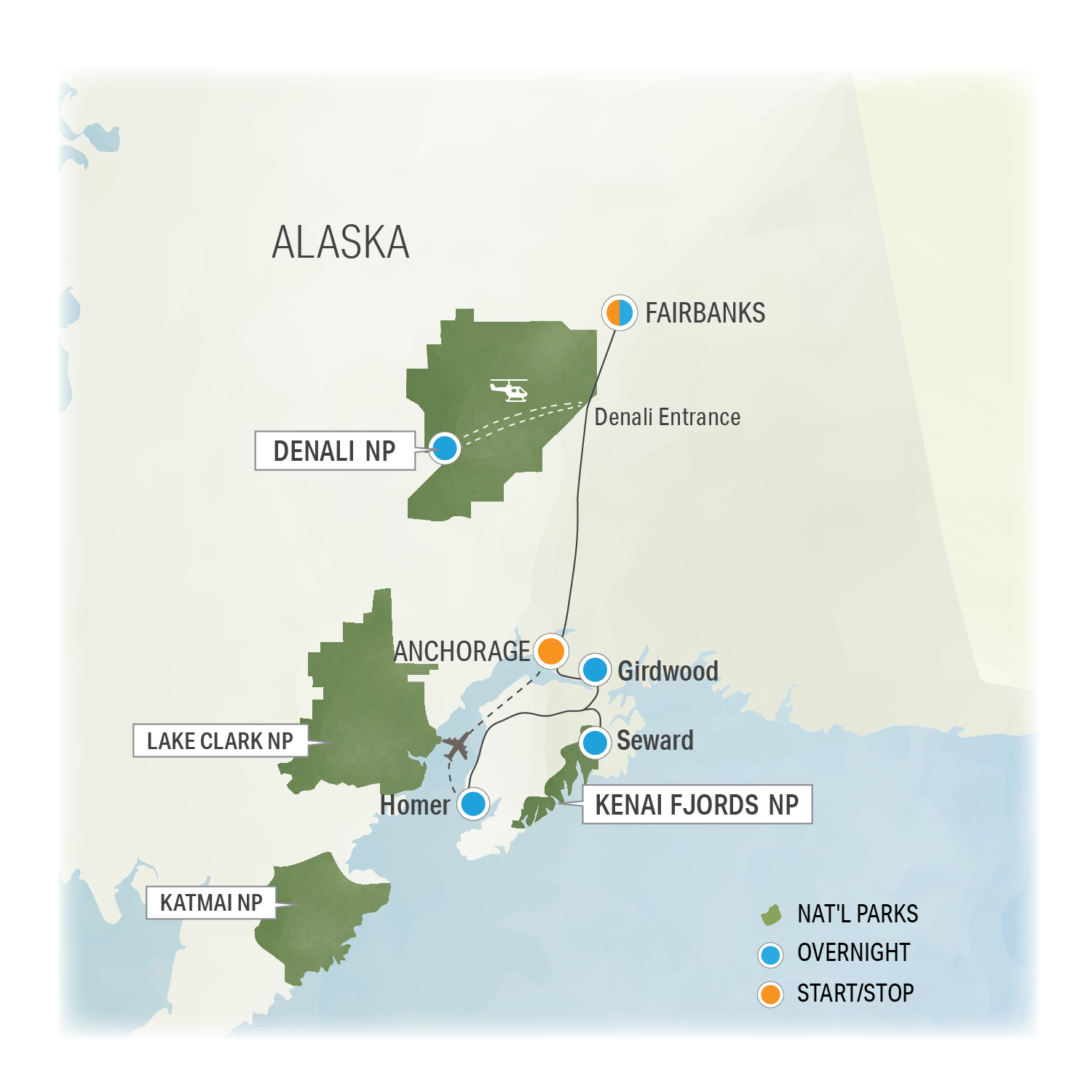 Absolute Alaska - Trip Map