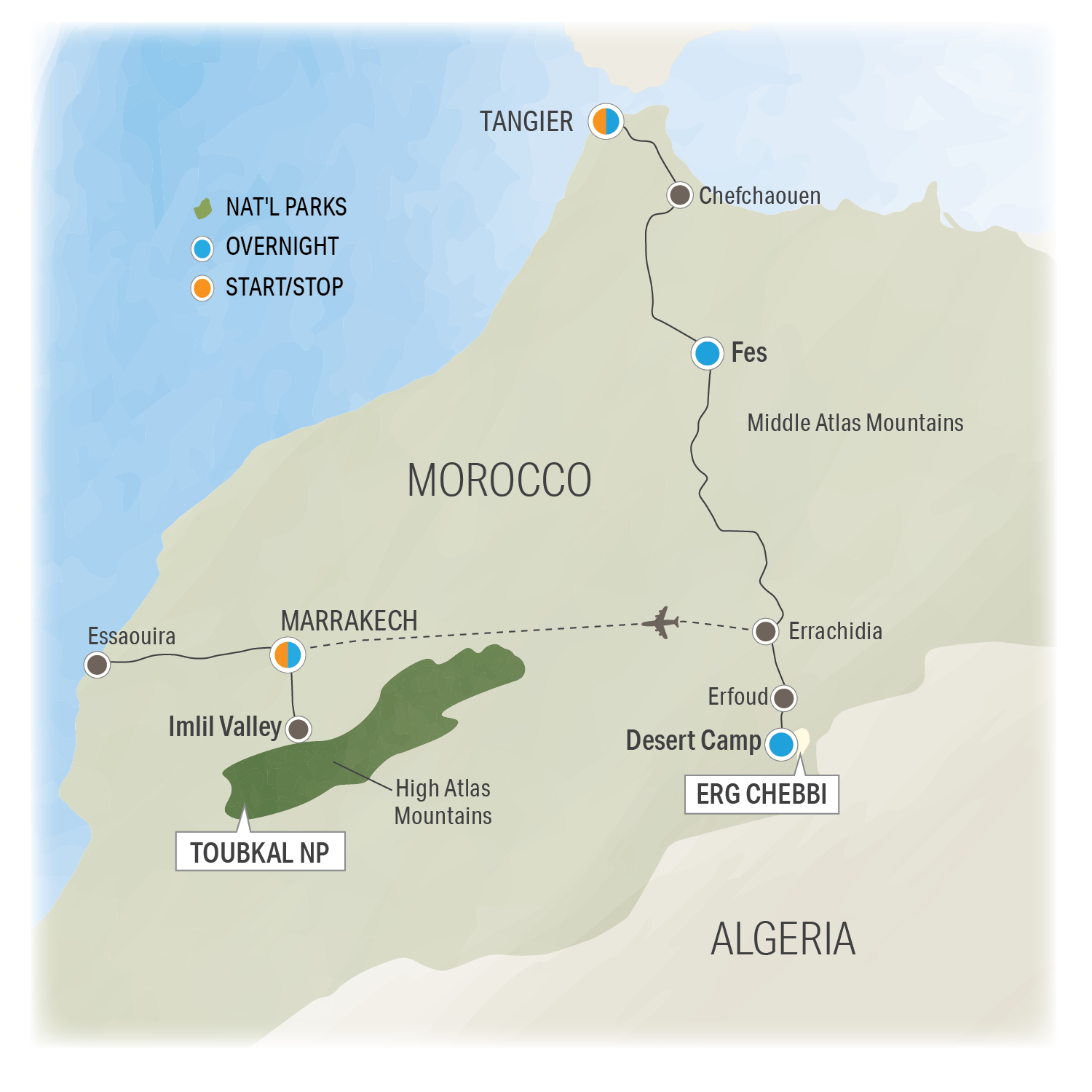 The Magic of Morocco - Trip Map