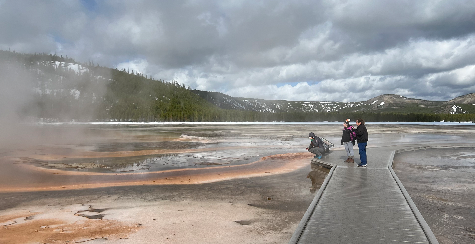 The edge of Grand Prismatic Spring